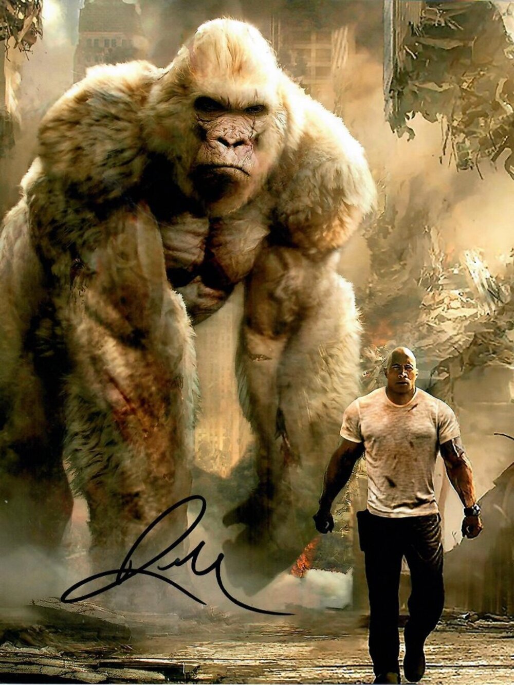 The Rock Dwayne Johnson WWE Rampage Signed Autographed 8X10 Photo